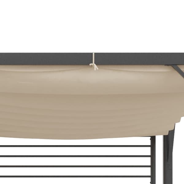 Rootz Gazebo Pergola - Udendørs pavillon - Festtelt - UV- og vandafvisende - Justerbar skærm - Robust metalramme - 300 cm x 280 cm x 238 cm
