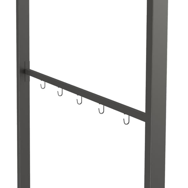 Rootz-grillihuvimaja - Grillikatos - BBQ-paviljonki - Tulenkestävä katto - Kestävä teräsrunko - Astiakoukut - 215cm x 150cm x 182/220cm
