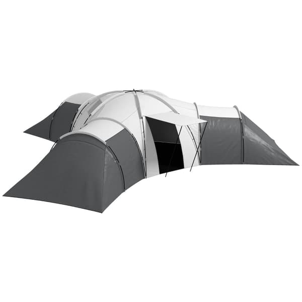 Rootz Camping Teltta - Tunneliteltta - Perheteltta - Tilava - Kestävä - Vedenpitävä - 220L x 188L x 150K cm (Makuuhuone), 495L x 415W cm (Olohuone)