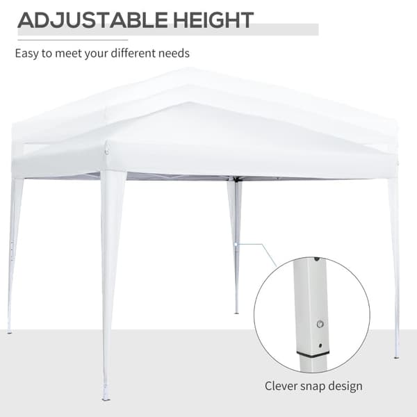 Rootz Pavilion -olutteltta - Juhlateltta - Tapahtumakatos - Suuri vakaus - Pika-asennus - Sääsuoja - 2,95 m x 2,95 m x 2,58 m - Valkoinen