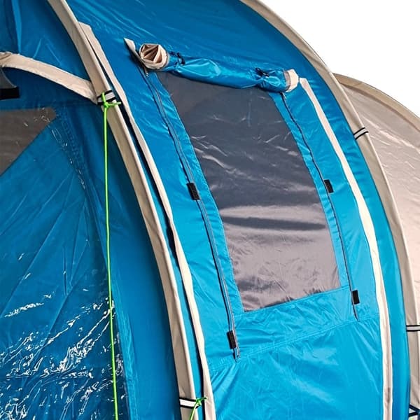 Rootz Campingtält - Väderbeständigt vandringstält - Familjetält - Rymlig design - Väderbeständigt skydd - Förbättrad ventilation - 475 cm x 264 cm x 1