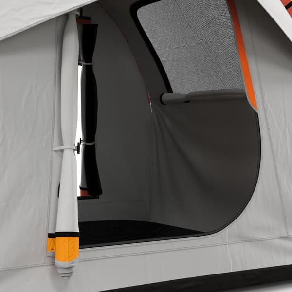 Rootz Car Telt Camping Telt - Car Shelter - Udendørs baldakin - 3 døre - Vejrbestandig - 239cm x 210cm x 210cm - Orange + Grå