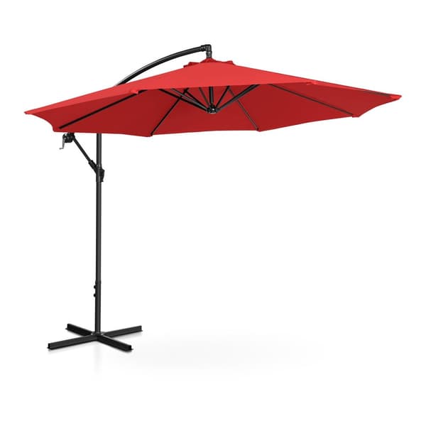 Haveparaply med bom, rund, vipbar, diameter. 300 cm rød