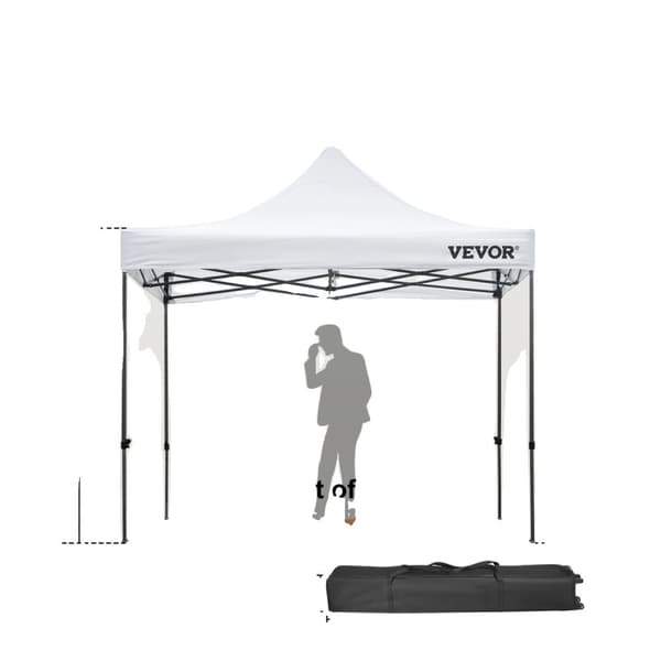 Pop Up -teltta, irrotettavat sivuseinät, pyörillä varustettu laukku, 10x10 jalkaa valkoinen
