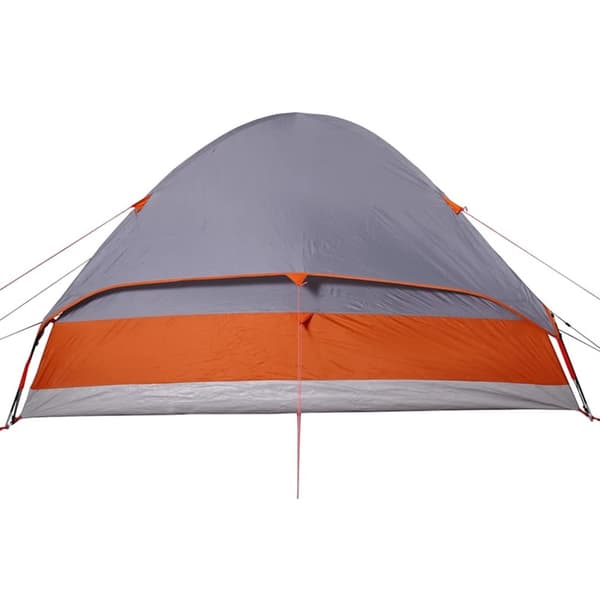 vidaXL Kuppeltelt for camping 4 personer grå og oransje vanntett