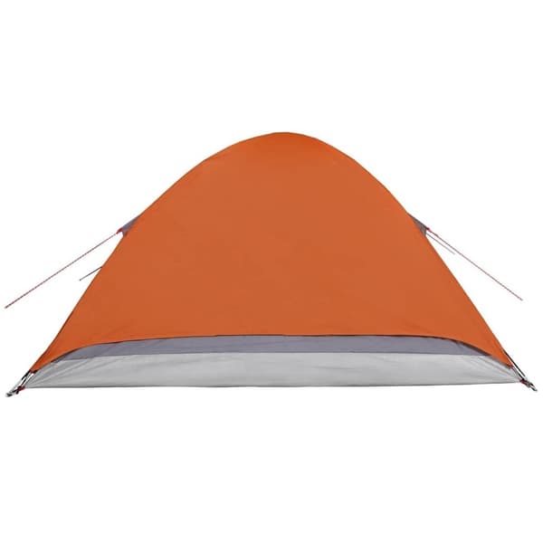 vidaXL 4-personers campingtelt vandtæt grå og orange