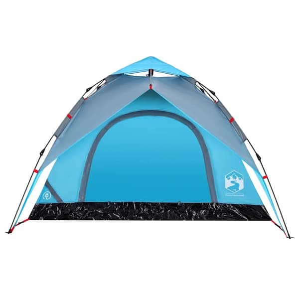vidaXL 3-personers campingtelt kuppel quick-release blå