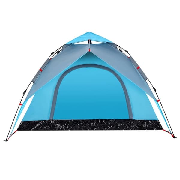vidaXL 3-personers campingtelt kuppel quick-release blå