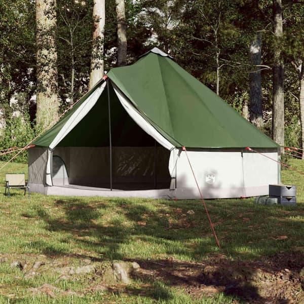 vidaXL 12-personers campingtelt vandtæt grøn