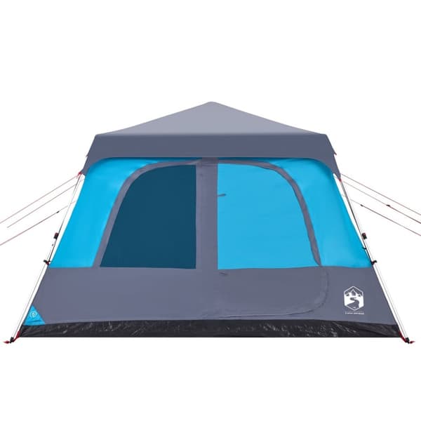 vidaXL Familietelt for camping 10 personer blå hurtigutløser