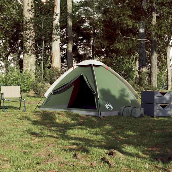 vidaXL 2-personers campingtelt vandtæt kuppel grøn
