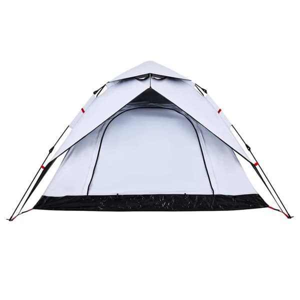 vidaXL 4-personers campingtelt kuppel quick-release mørklægning hvid