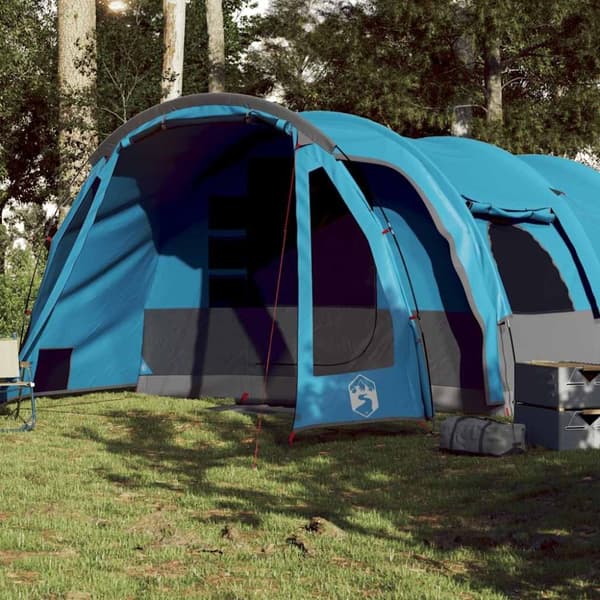 vidaXL Campingtält tunnel 8 personer blå vattentätt