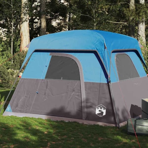 vidaXL Campingtält 4 personer blå vattentätt
