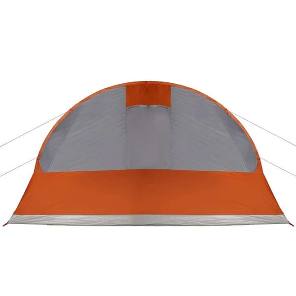 vidaXL Tunneltelt for camping 7 personer grå og oransje vanntett