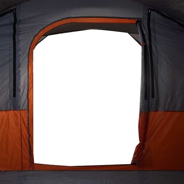 vidaXL Tunneltelt for camping 7 personer grå og oransje vanntett