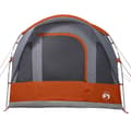 Miniatyrbilde 6 av 11: vidaXL Tunneltelt for camping 3 personer grå og oransje vanntett