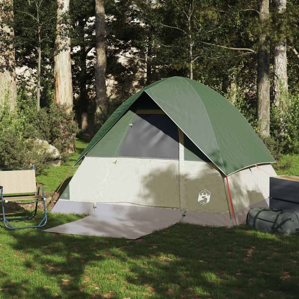 vidaXL Kuppeltelt for camping 4 personer grønn vanntett