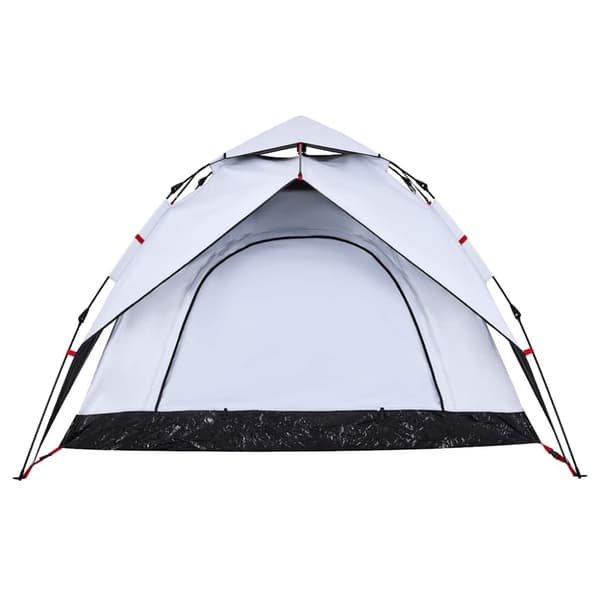 vidaXL 3-personers campingtelt kuppel quick-release mørklægning hvid