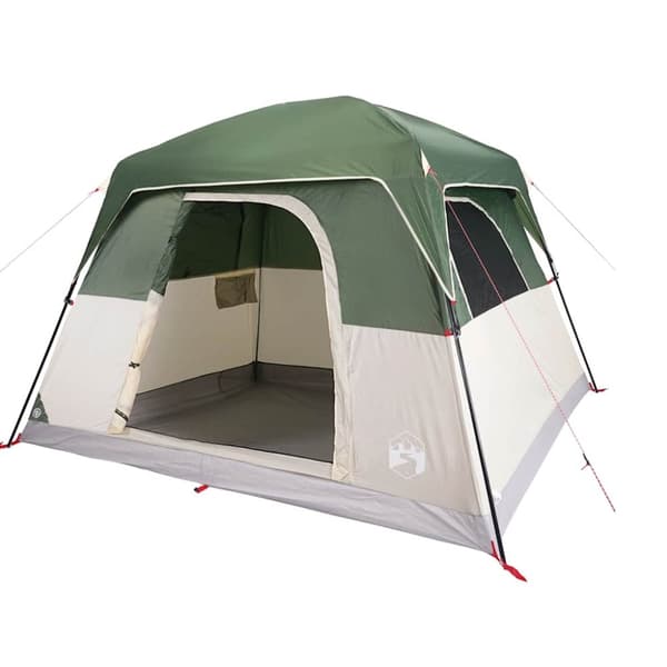 vidaXL 4-personers campingtelt vandtæt grøn