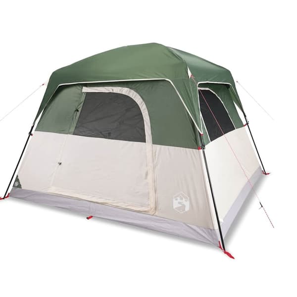vidaXL 4-personers campingtelt vandtæt grøn