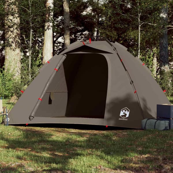 vidaXL 4-personers fisketelt quick release brun