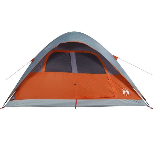 vidaXL Kuppeltelt for camping 6 personer oransje vanntett