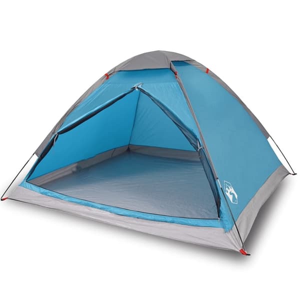 vidaXL Kuppeltelt for camping 4 personer blå vanntett