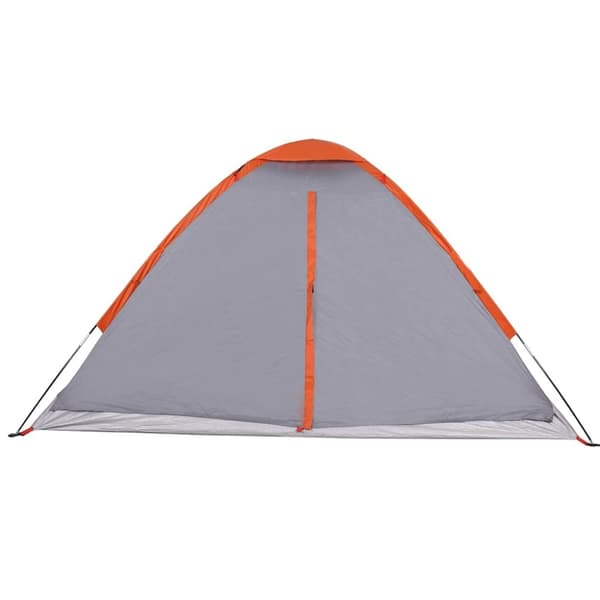 vidaXL Kuppeltelt for camping 2 personer grå og oransje vanntett