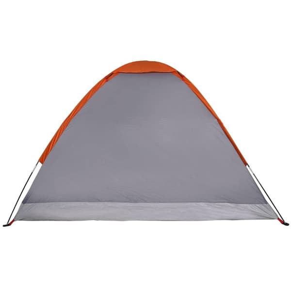 vidaXL Kuppeltelt for camping 2 personer grå og oransje vanntett