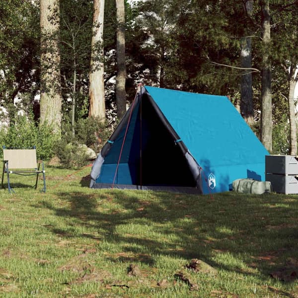 vidaXL Campingtält A-ram 2 personer blå vattentätt