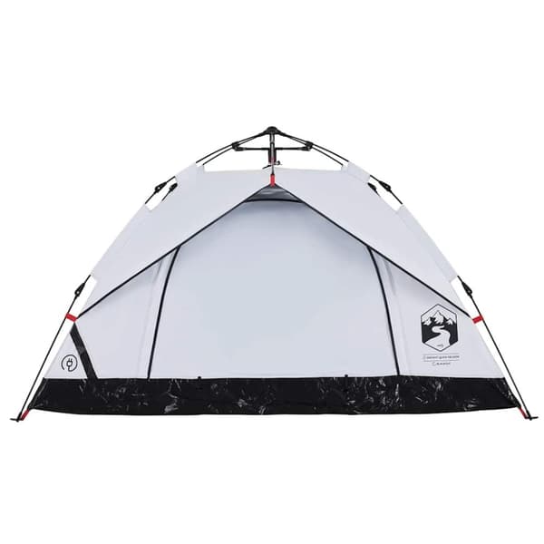 vidaXL 3-personers campingtelt kuppel quick-release mørklægning hvid