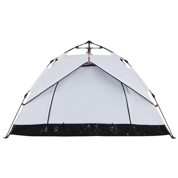 vidaXL 3-personers campingtelt kuppel quick-release mørklægning hvid