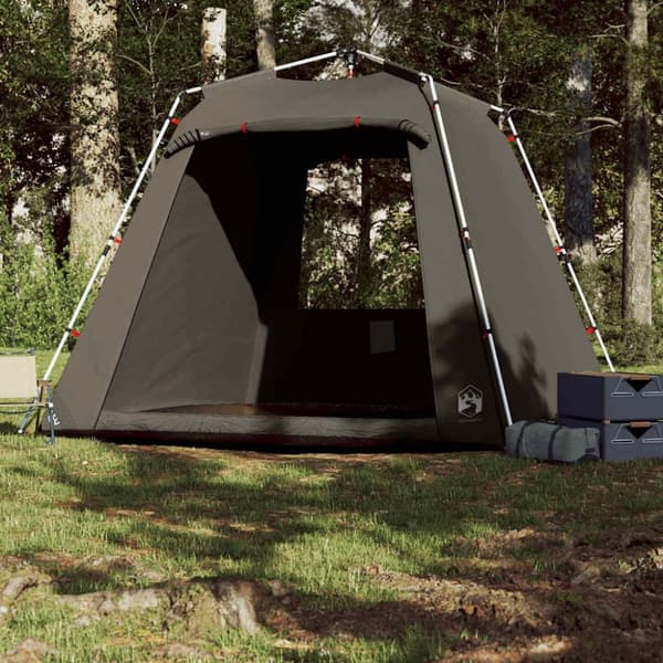 vidaXL 4-personers fisketelt quick release brun