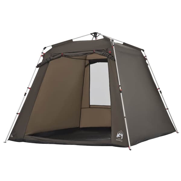 vidaXL 4-personers fisketelt quick release brun