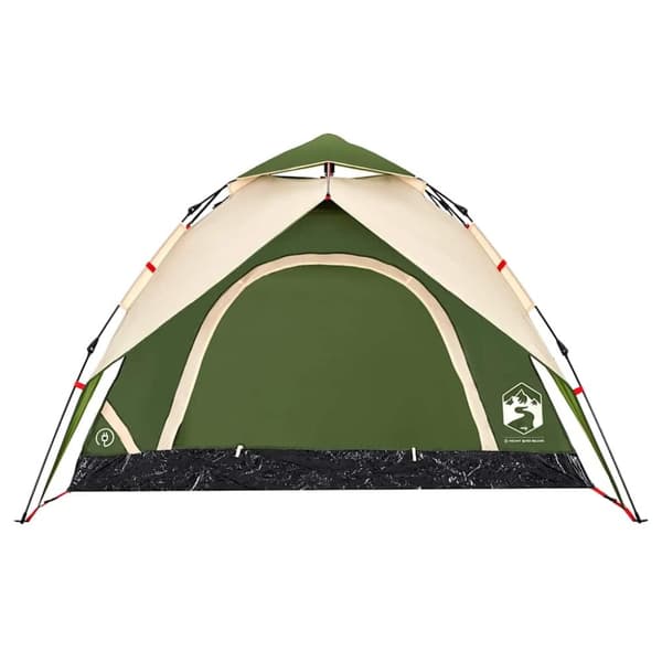 vidaXL 3-personers campingtelt kuppel quick-release grøn