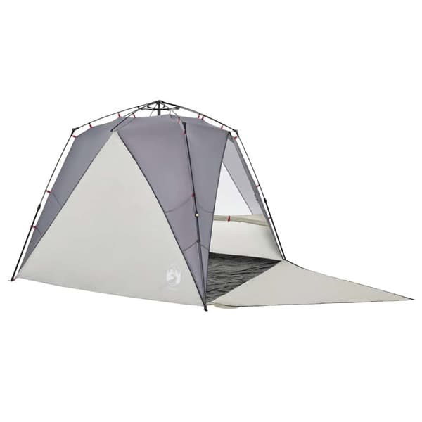 vidaXL 4-personers campingtelt vandtæt quick-release grå