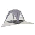 Miniatyrbillede 6 af 11: vidaXL 4-personers campingtelt vandtæt quick-release grå