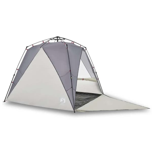 vidaXL 4-personers campingtelt vandtæt quick-release grå