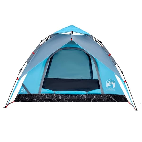 vidaXL 4-personers campingtelt quick-release blå