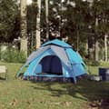 Miniatyrbilde 3 av 11: vidaXL Kuppeltelt for camping 4 personer blå hurtigutløser