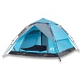 Miniatyrbilde 2 av 11: vidaXL Kuppeltelt for camping 4 personer blå hurtigutløser