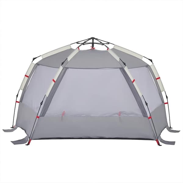 vidaXL 3-personers campingtelt vandtæt quick-release grå