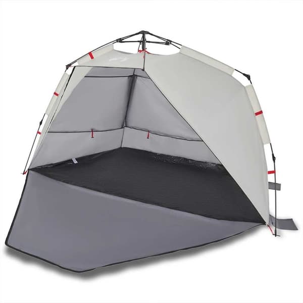 vidaXL 3-personers campingtelt vandtæt quick-release grå