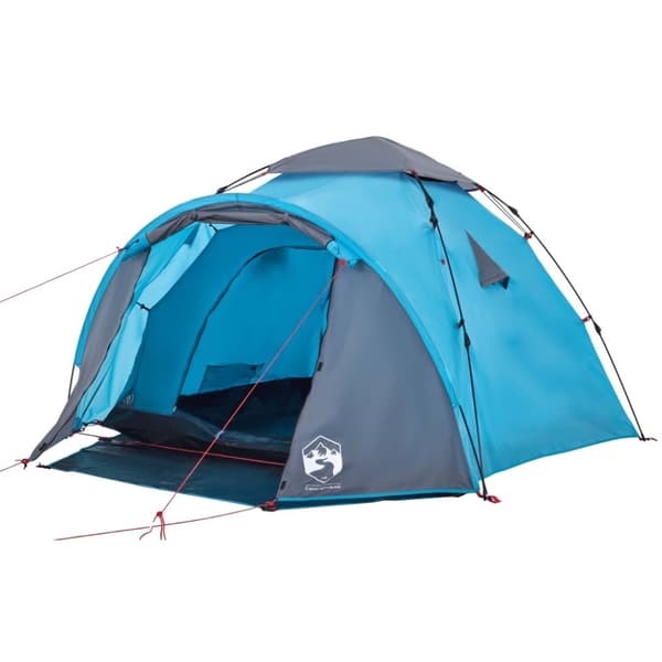 vidaXL 3-personers campingtelt kuppel quick-release blå