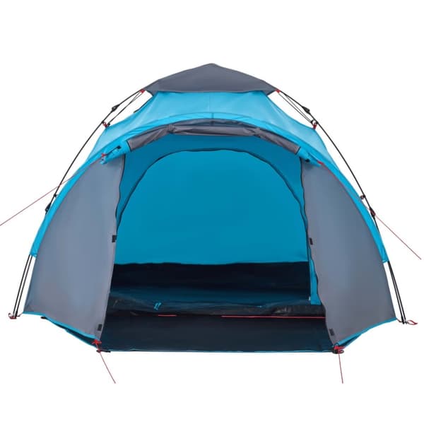 vidaXL 3-personers campingtelt kuppel quick-release blå