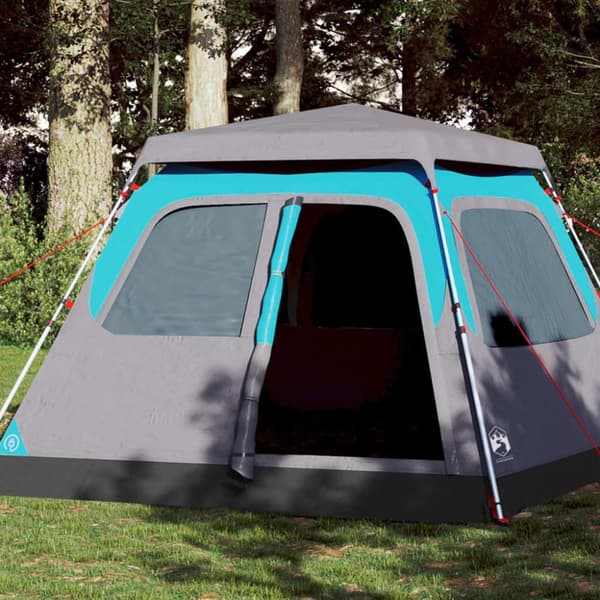 vidaXL 4-personers campingtelt quick-release blå