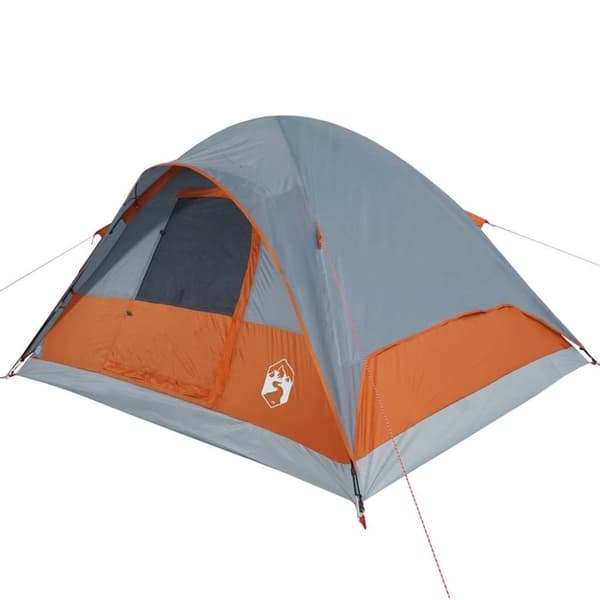 vidaXL Kuppeltelt for camping 6 personer oransje vanntett