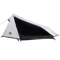 Miniatyrbilde 2 av 11: vidaXL Tunneltelt for camping 1 person hvit blendingsstoff vanntett