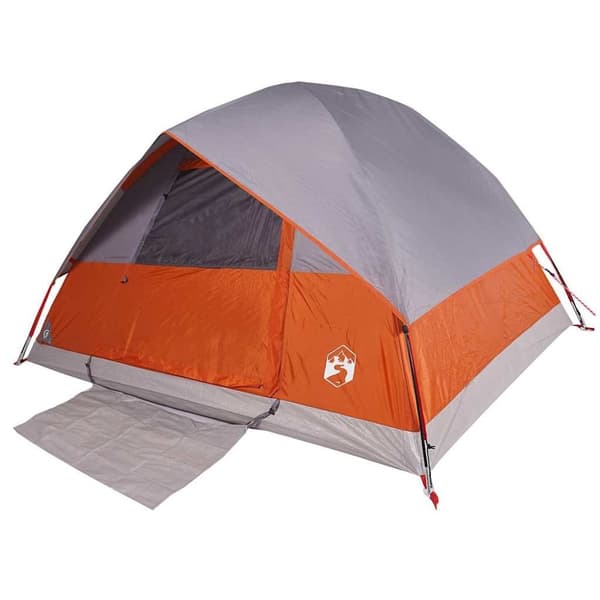 vidaXL Kuppeltelt for camping 3 personer oransje vanntett
